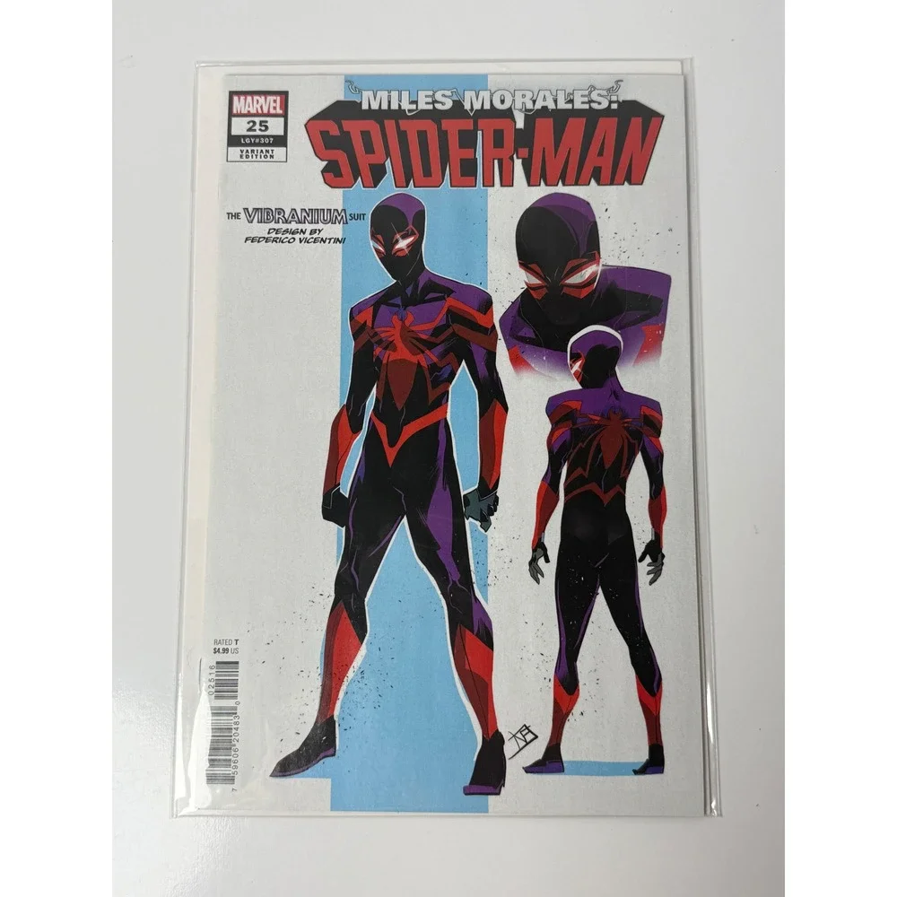 Miles Morales Spider-Man 25 Federico Vicentini Vibranium Suit Variant 2021